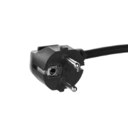Picture of ACT Powercord extension cable CEE 7/7 male (angled) - CEE 7/7 female black 10 m
