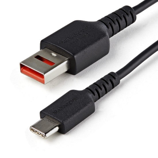 Picture of StarTech.com 3ft (1m) Secure Charging Cable – USB-A to USB-C Data Blocker Charge-Only Cable – No-Data Power-Only Charger Cable for Phone/Tablet – Data Blocking USB Protector Adapter Cable