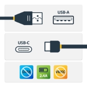 Picture of StarTech.com 3ft (1m) Secure Charging Cable – USB-A to USB-C Data Blocker Charge-Only Cable – No-Data Power-Only Charger Cable for Phone/Tablet – Data Blocking USB Protector Adapter Cable