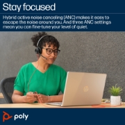 Picture of POLY Blackwire 8225 Stereo Microsoft Teams Certified USB-C Headset +USB-C/A Adapter