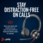 Picture of POLY Blackwire 8225 Stereo Microsoft Teams Certified USB-C Headset +USB-C/A Adapter