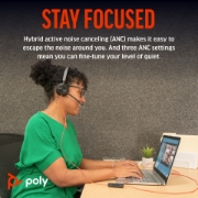 Picture of POLY Blackwire 8225 Stereo Microsoft Teams Certified USB-C Headset +USB-C/A Adapter