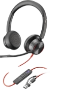 Picture of POLY Blackwire 8225 Stereo Microsoft Teams Certified USB-C Headset +USB-C/A Adapter