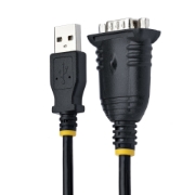 Picture of StarTech.com 3ft (1m) USB to Serial Cable, DB9 Male RS232 to USB Converter, Prolific IC, USB to Serial Adapter for PLC/Printer/Scanner/Switch, USB to COM Port Adapter, Windows/Mac