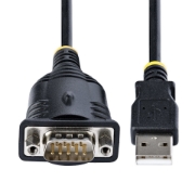 Picture of StarTech.com 3ft (1m) USB to Serial Cable, DB9 Male RS232 to USB Converter, Prolific IC, USB to Serial Adapter for PLC/Printer/Scanner/Switch, USB to COM Port Adapter, Windows/Mac