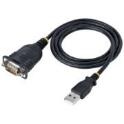 Picture of StarTech.com 3ft (1m) USB to Serial Cable, DB9 Male RS232 to USB Converter, Prolific IC, USB to Serial Adapter for PLC/Printer/Scanner/Switch, USB to COM Port Adapter, Windows/Mac