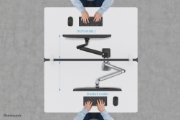 Picture of Neomounts DS70-810BL1 Monitor arm 17-32" - gas spring - space saving - 180°-stop