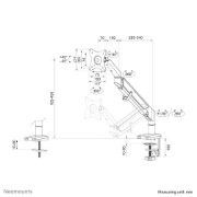 Picture of Neomounts DS70-810BL1 Monitor arm 17-32" - gas spring - space saving - 180°-stop