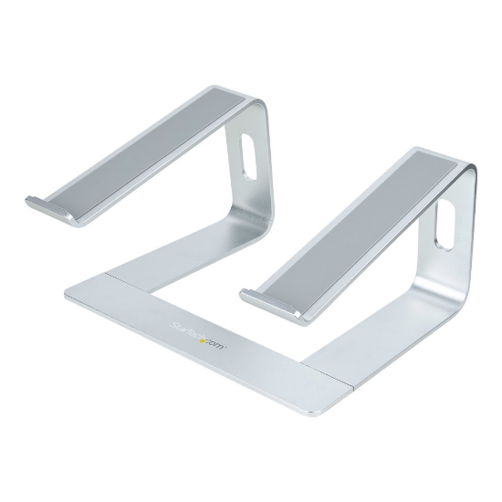 Picture of StarTech.com Laptop Stand for Desk, Supports 5kg/11lb, Aluminum, Silver, Ergonomic Laptop Riser, Portable Laptop Holder, Computer Stand for Macbook Air/Pro, Dell XPS, Lenovo
