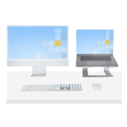 Picture of StarTech.com Laptop Stand for Desk, Supports 5kg/11lb, Aluminum, Silver, Ergonomic Laptop Riser, Portable Laptop Holder, Computer Stand for Macbook Air/Pro, Dell XPS, Lenovo