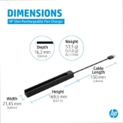 Picture of HP Slim Rechargeable Pen Charger Stylus pen Black USB Indoor