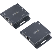 Picture of StarTech.com 4K HDMI Extender over CAT6/CAT5 Ethernet Cable, 4K 30Hz or 1080p 60Hz Video Extender, HDMI over Ethernet Cable, HDMI Transmitter and Receiver Kit, IR Remote Control