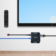 Picture of StarTech.com 4K HDMI Extender over CAT6/CAT5 Ethernet Cable, 4K 30Hz or 1080p 60Hz Video Extender, HDMI over Ethernet Cable, HDMI Transmitter and Receiver Kit, IR Remote Control