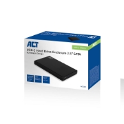 Picture of ACT 2.5" SATA hard drive enclosure, screwless, USB-C 3.2 Gen2