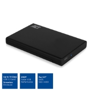 Picture of ACT 2.5" SATA hard drive enclosure, screwless, USB-C 3.2 Gen2