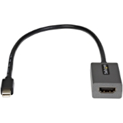 Picture of StarTech.com Mini DisplayPort to HDMI Adapter - mDP to HDMI Adapter Dongle - 1080p - Mini DisplayPort 1.2 to HDMI Monitor/Display - Mini DP to HDMI Video Converter - 12" Long Attached Cable - Upgraded Version of MDP2HDMI