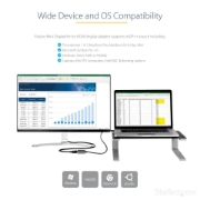 Picture of StarTech.com Mini DisplayPort to HDMI Adapter - mDP to HDMI Adapter Dongle - 1080p - Mini DisplayPort 1.2 to HDMI Monitor/Display - Mini DP to HDMI Video Converter - 12" Long Attached Cable - Upgraded Version of MDP2HDMI
