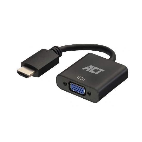 Picture of ACT 0.15 meters, HDMI-A male to VGA female adapter, with audio