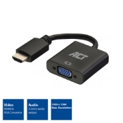 Picture of ACT 0.15 meters, HDMI-A male to VGA female adapter, with audio