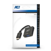 Picture of ACT 0.15 meters, HDMI-A male to VGA female adapter, with audio