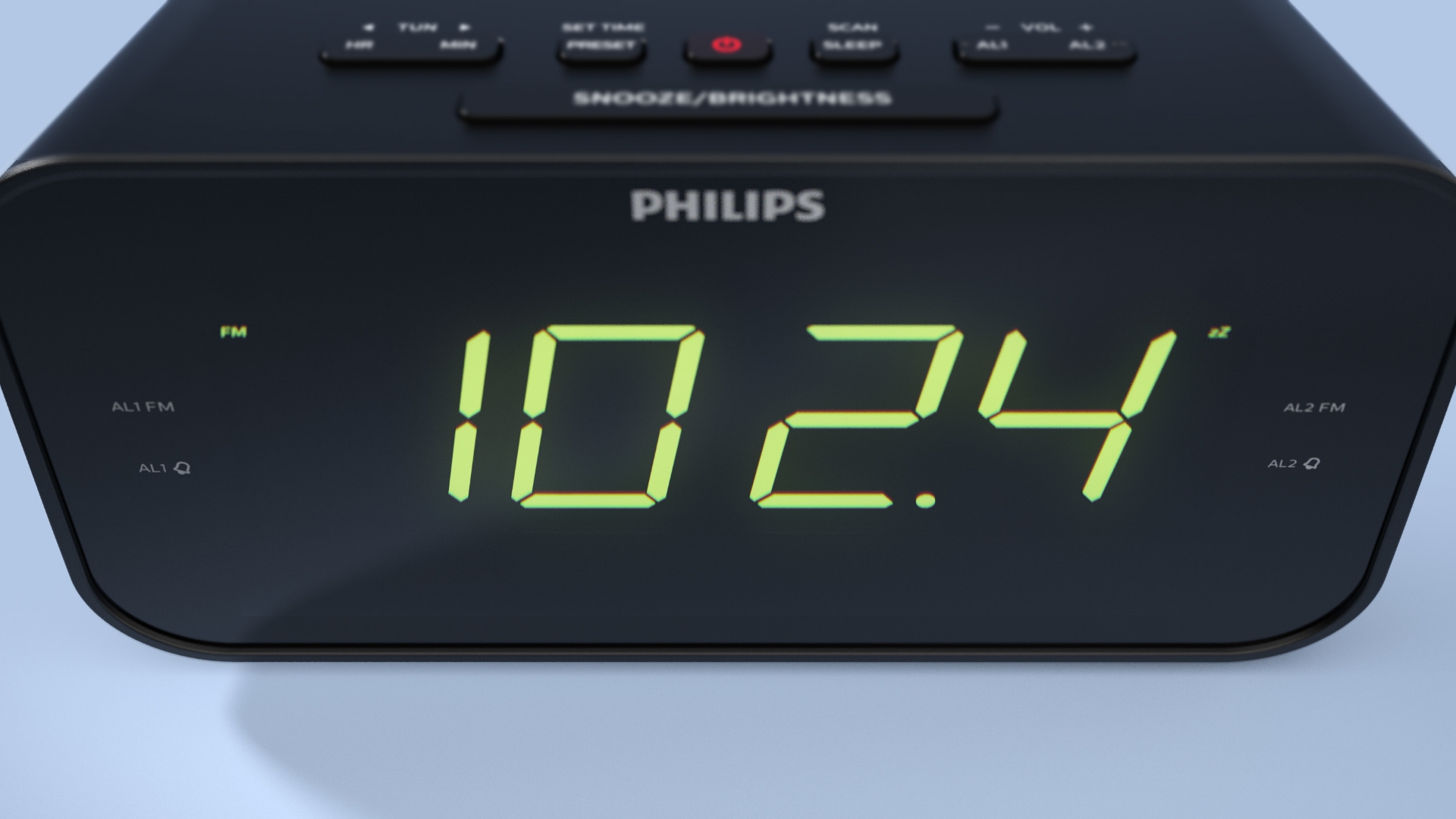 Philips TAR3306/12 alarm clock Digital alarm clock Black - Zondox