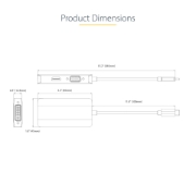 Picture of StarTech.com USB C Video Adapter, USB C to HDMI DVI VGA Adapter, Up to 4K 60Hz, Aluminum, Multiport Video Display Adapter, Thunderbolt 3 / 4 Compatible, USB Type C Travel Adapter