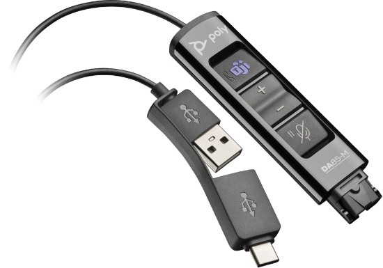 Picture of POLY DA85-M USB to QD Black Adapter TAA