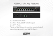 Picture of NETGEAR 8x1G PoE+ 220W and 2xSFP+ Managed Switch