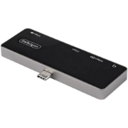 Picture of StarTech.com USB C Multiport Adapter - USB-C to 4K 60Hz HDMI 2.0, 100W Power Delivery Pass-Through Charging, 3-Port USB 3.0 Hub, Audio - USB-C Mini Dock - Portable USB Type-C Travel Dock