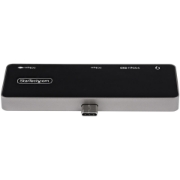 Picture of StarTech.com USB C Multiport Adapter - USB-C to 4K 60Hz HDMI 2.0, 100W Power Delivery Pass-Through Charging, 3-Port USB 3.0 Hub, Audio - USB-C Mini Dock - Portable USB Type-C Travel Dock