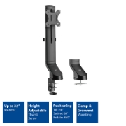 Picture of ACT Monitor arm 32" office, 1 monitor, quick height adjustment