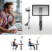 Picture of ACT Monitor arm 32" office, 1 monitor, quick height adjustment