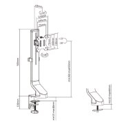 Picture of ACT Monitor arm 32" office, 1 monitor, quick height adjustment