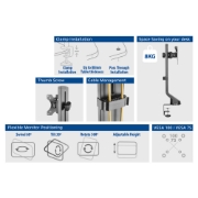 Picture of ACT Monitor arm 32" office, 1 monitor, quick height adjustment
