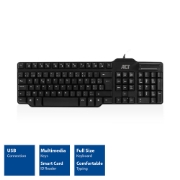 Picture of ACT Wired Keyboard with smart card reader (Azerty/BE layout)