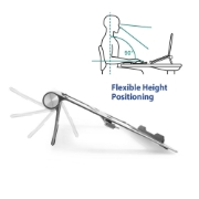 Picture of ACT Laptop stand aluminium, stepless height adjustable, detachable USB-C docking station