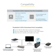 Picture of StarTech.com Thunderbolt 4 Dock, 96W Power Delivery, Single 8K/Dual Monitor 4K 60Hz, 3xTB4/USB4 ports, 4xUSB-A, SD, GbE, Thunderbolt 4 Docking Station for Windows or TB3 MacBook, 0.8m Cable