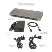 Picture of StarTech.com Thunderbolt 4 Dock, 96W Power Delivery, Single 8K/Dual Monitor 4K 60Hz, 3xTB4/USB4 ports, 4xUSB-A, SD, GbE, Thunderbolt 4 Docking Station for Windows or TB3 MacBook, 0.8m Cable