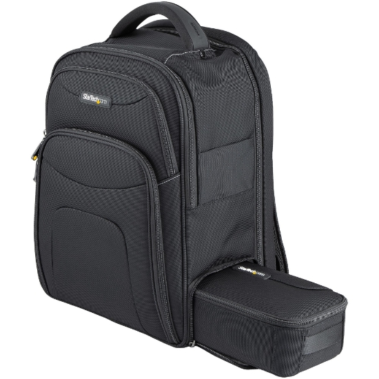 Picture of StarTech.com 15.6" Laptop Backpack with Removable Accessory Organizer Case - Professional IT Tech Backpack for Work/Travel/Commute - Ergonomic Computer Bag - Durable Ballistic Nylon - Notebook/Tablet Pockets
