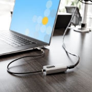 Picture of StarTech.com USB-C to Ethernet Adapter, USB 3.0 to Gigabit Ethernet Network Adapter - 10/100/1000 Mbps, USB-C to RJ45 Ethernet Adapter (GbE), 12in Attached Cable, Driverless Install