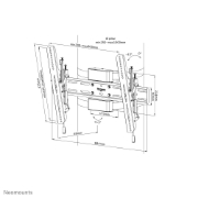 Picture of Neomounts WL35S-910BL16 TV pillar mount 40-75" - tiltable - lockable - diam. 25-100 cm - portrait