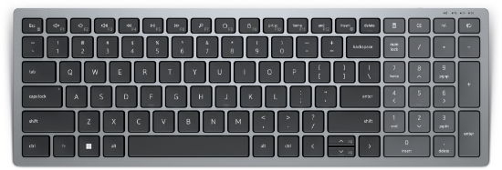Picture of DELL KB740 keyboard Office RF Wireless + Bluetooth AZERTY Belgian Grey, Black