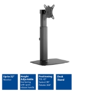 Picture of ACT Monitor arm 32" office, free standing with gas spring, 1 monitor