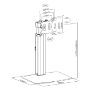 Picture of ACT Monitor arm 32" office, free standing with gas spring, 1 monitor