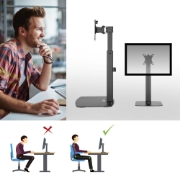 Picture of ACT Monitor arm 32" office, free standing with gas spring, 1 monitor