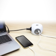 Picture of ACT Power socket cube (PDU) with 3 sockets type E, USB-C/USB-A ports, 1.5m