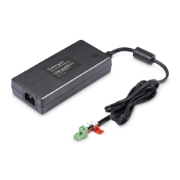 Picture of StarTech.com 160W Universal DC Power Adapter (24V/6.6A), 4ft(1.2m) 2-Wire Cord, 2/3-Pin Terminal Blocks, 100-240V AC/DC External Power Supply for Industrial USB Hubs, NA/UK/EU/ANZ