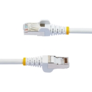 Picture of StarTech.com 1.5m CAT6a Ethernet Cable - White - Low Smoke Zero Halogen (LSZH) - 10GbE 500MHz 100W PoE++ Snagless RJ-45 w/Strain Reliefs S/FTP Network Patch Cord
