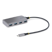 Picture of StarTech.com 4-Port USB-C Hub - 5Gbps - Bus Powered - USB C to 4x USB-A Hub w/ Optional Auxiliary Power Input - Portable Desktop/Laptop USB Hub - 1ft (30cm) Cable - USB Expansion Hub