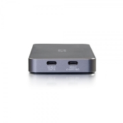 Picture of C2G USB-C[R] Dual Display MST Docking Station with HDMI[R], DisplayPort[TM], VGA and Power Delivery up to 65W - 4K 30Hz